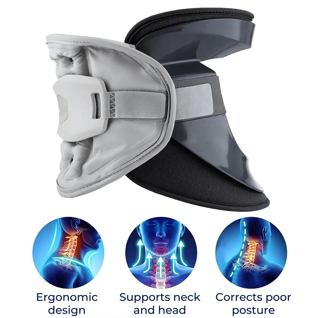 SpineEase | Neck Traction Collar – Cervical Retractor for Spinal Decompression, Nerve & Posture Support – Neck Pain Relief Aid Bowlift by Bowlift