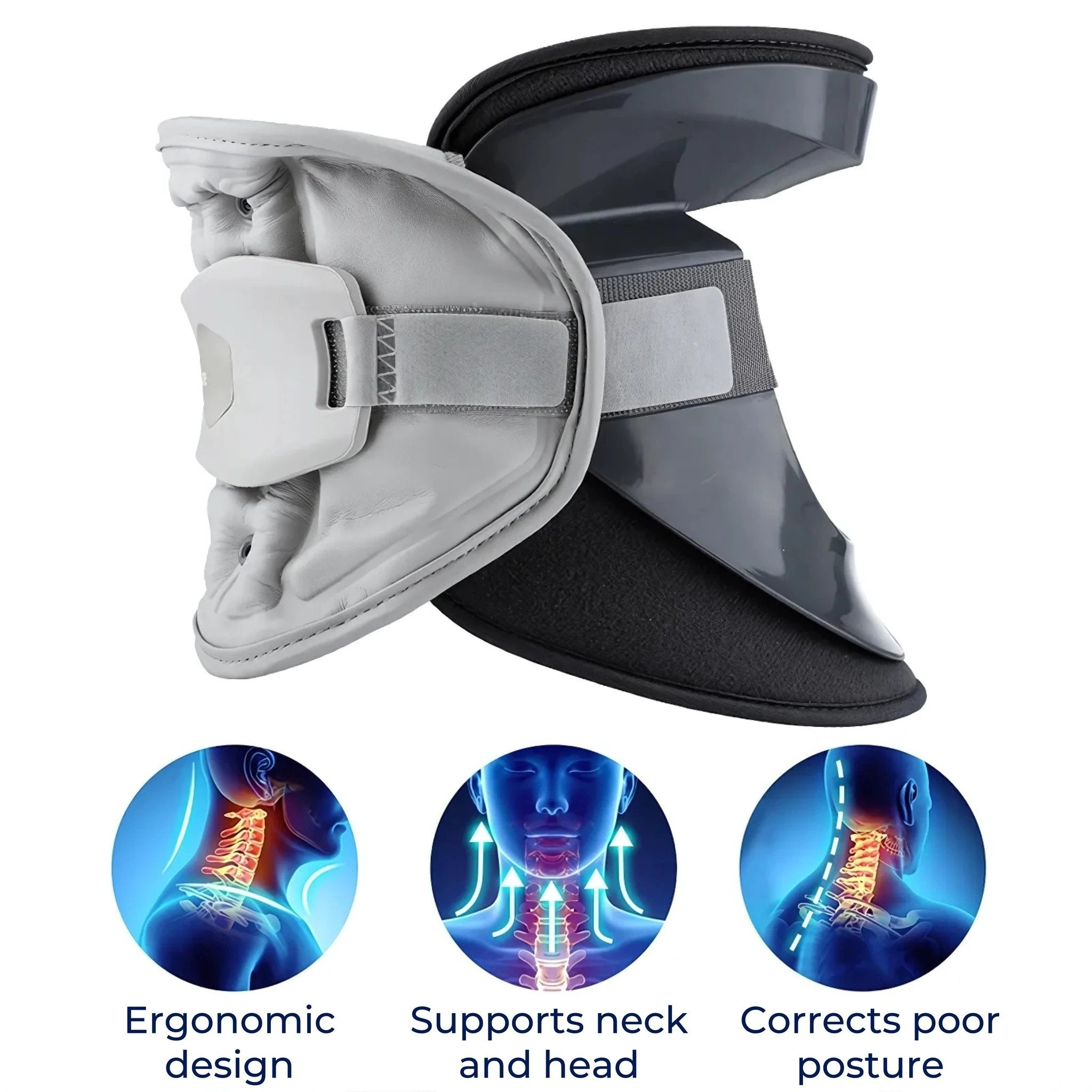 SpineEase | Neck Traction Collar – Cervical Retractor for Spinal Decompression, Nerve & Posture Support – Neck Pain Relief Aid Bowlift by Bowlift