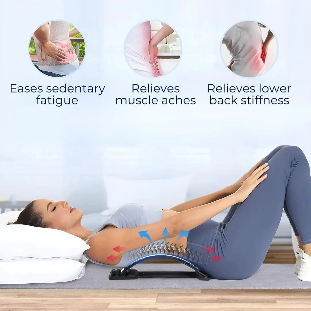 SpineRelief Orthopedic Back Stretcher | Posture Correction and Pain Relief – Sciatica - Herniated Disc - Chronic Back Pain Support Bowlift by Bowlift