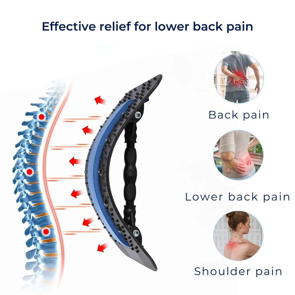 SpineRelief Orthopedic Back Stretcher | Posture Correction and Pain Relief – Sciatica - Herniated Disc - Chronic Back Pain Support Bowlift by Bowlift