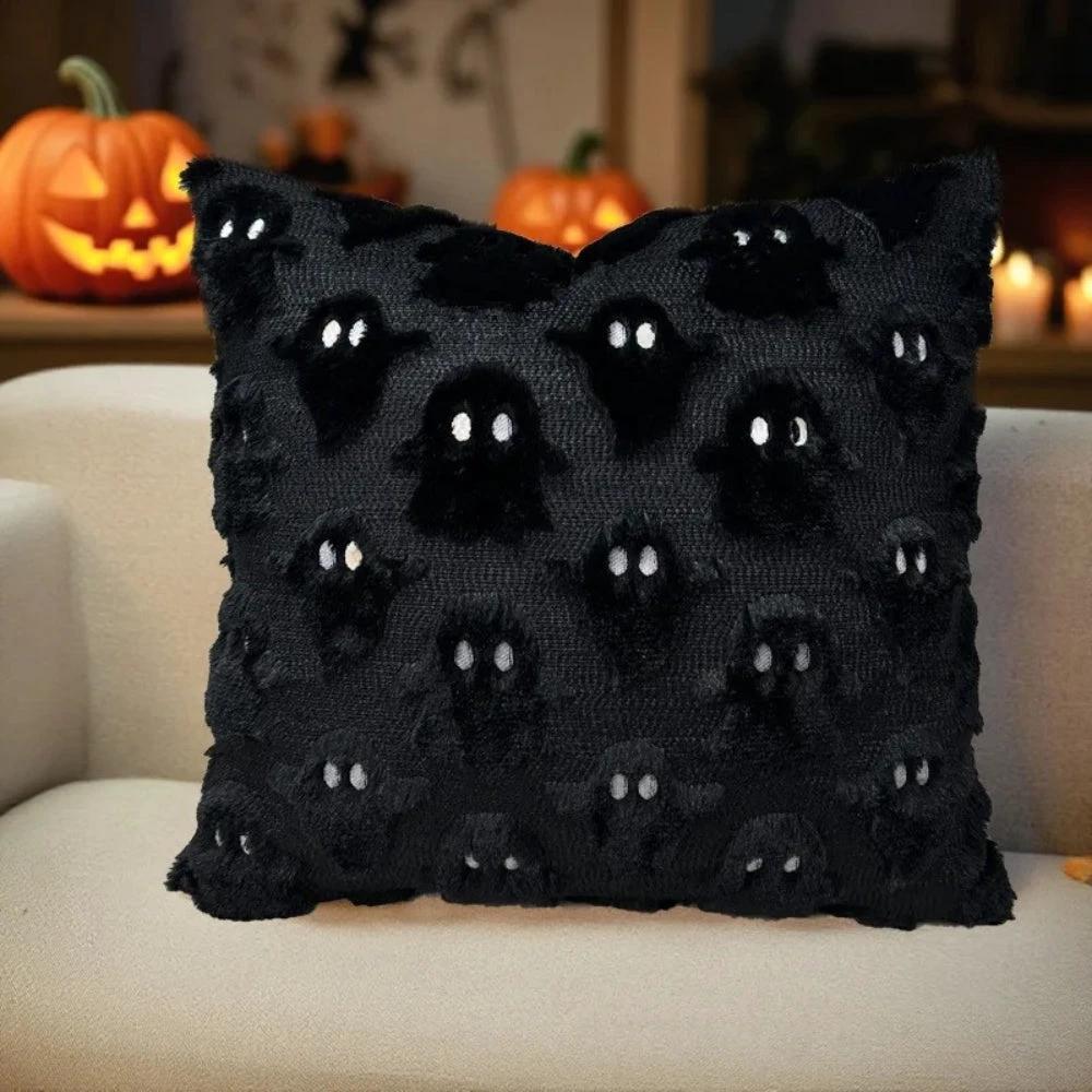 Spooky Ghost Plush Halloween Cushion Cover by Casa & Beyond