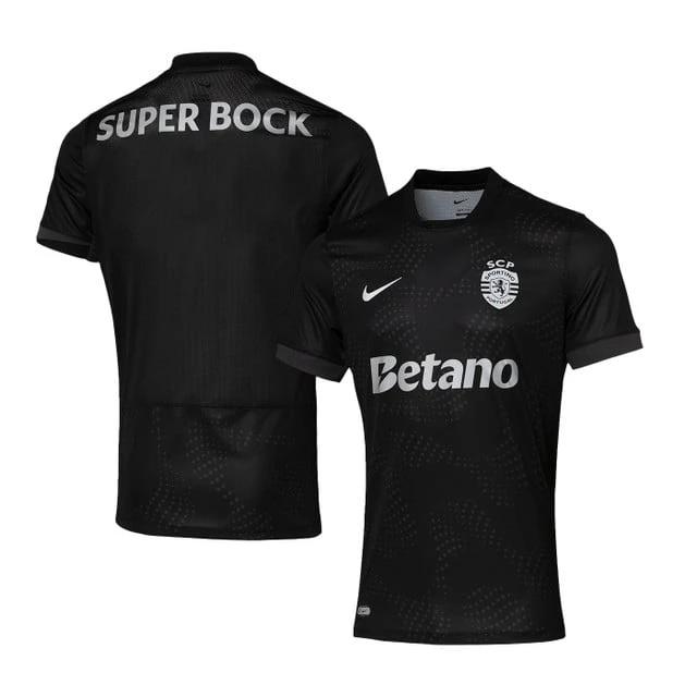 Sporting CP 2025-26 Away Match Jersey – Black by Soccer Jersey