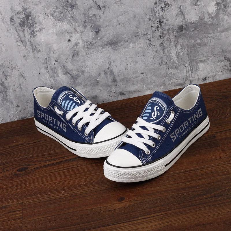 Sporting Kansas City Low Top Canvas Sport Sneakers Shoes For Men Women Fans by Crocs