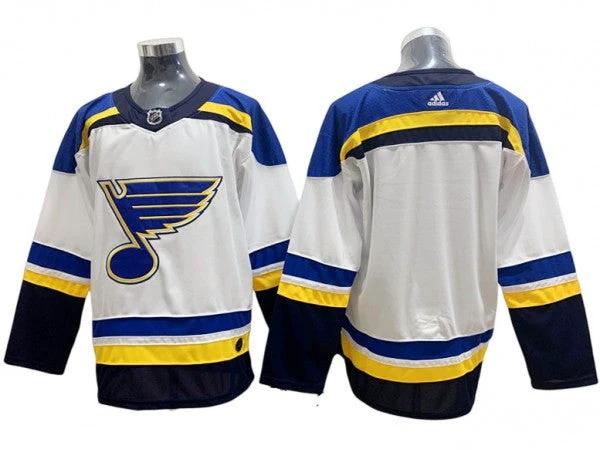 St. Louis Blues Blank White Away Jersey by Hockey David