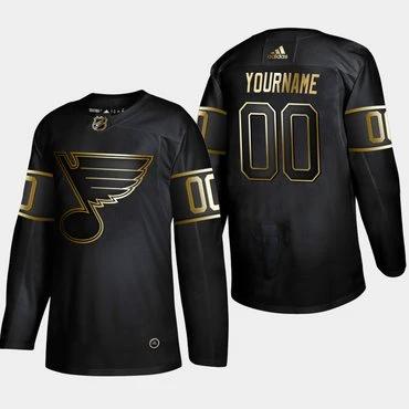 St. Louis Blues Customized Black Gold Jersey by Hockey David
