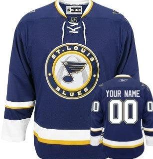 St. Louis Blues Customized Blue Third Jersey by Hockey David