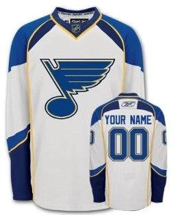 St. Louis Blues Customized White Jersey by Hockey David