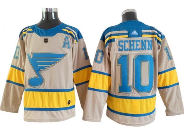 St. Louis Blues #10 Brayden Schenn Cream 2022 Winter Classic Jersey by Hockey David