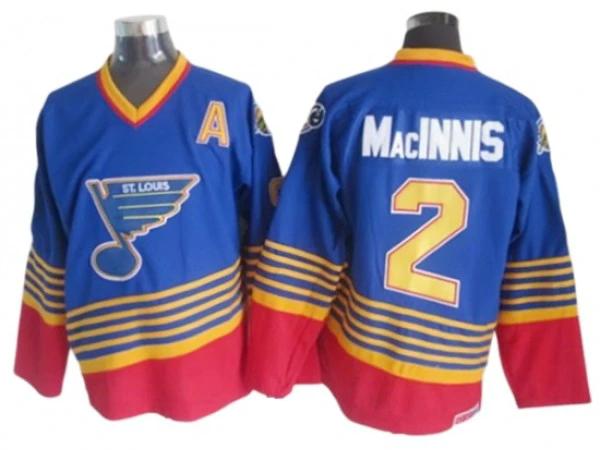 St. Louis Blues #2 Al MacInnis 1995 Vintage CCM Jersey - Blue by Hockey David