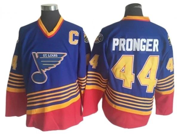 St. Louis Blues #44 Chris Pronger 1995 Vintage CCM Jersey - Blue by Hockey David