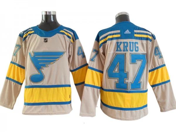 St. Louis Blues #47 Torey Krug Cream 2022 Winter Classic Jersey by Hockey David
