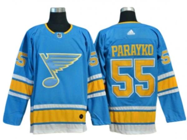 St. Louis Blues #55 Colton Parayko Blue Alternate Jersey by Hockey David