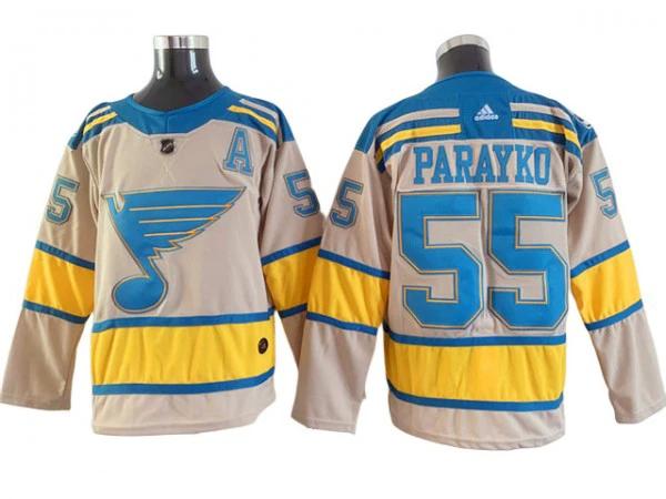 St. Louis Blues #55 Colton Parayko Cream 2022 Winter Classic Jersey by Hockey David