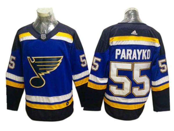 St. Louis Blues #55 Colton Parayko Navy Home Jersey by Hockey David