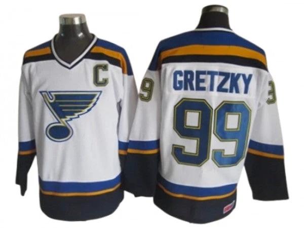 St. Louis Blues #99 Wayne Gretzky 1998 Vintage CCM Jersey -White by Hockey David