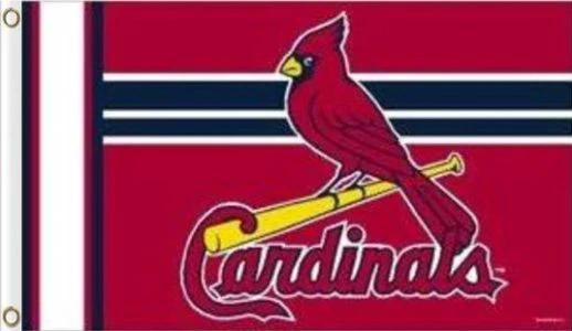 St. Louis Cardinals American Flag 3X5Ft Banner Polyester with Brass Grommets by flagsjustdoit