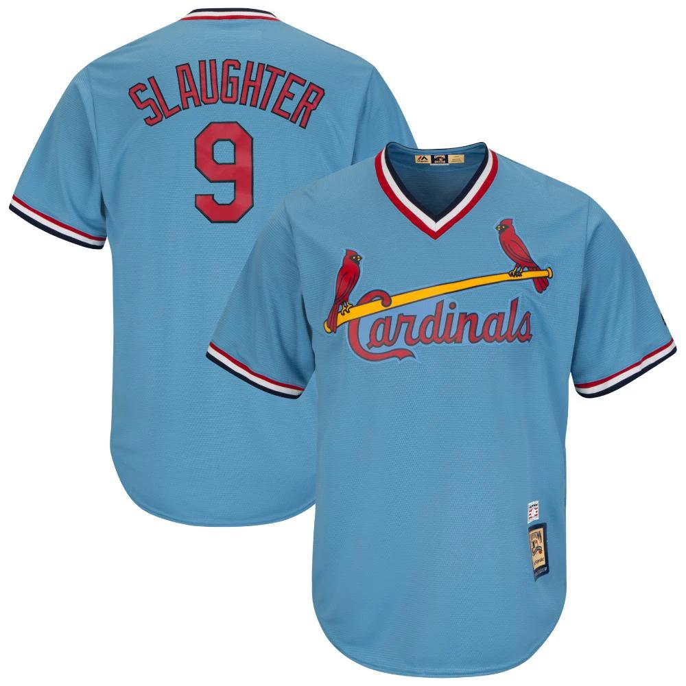 St. Louis Cardinals Enos Slaughter Blue Throwback Pullover Jersey by My Store
