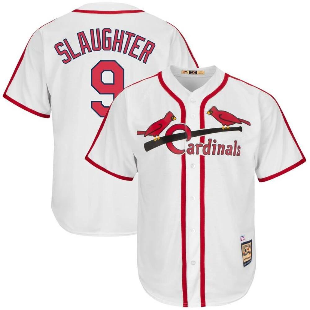 St. Louis Cardinals Enos Slaughter White Throwback Jersey by My Store
