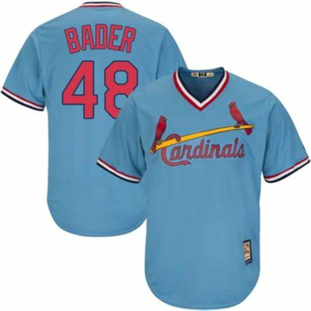 St. Louis Cardinals Harrison Bader Blue Throwback Pullover Jersey by My Store