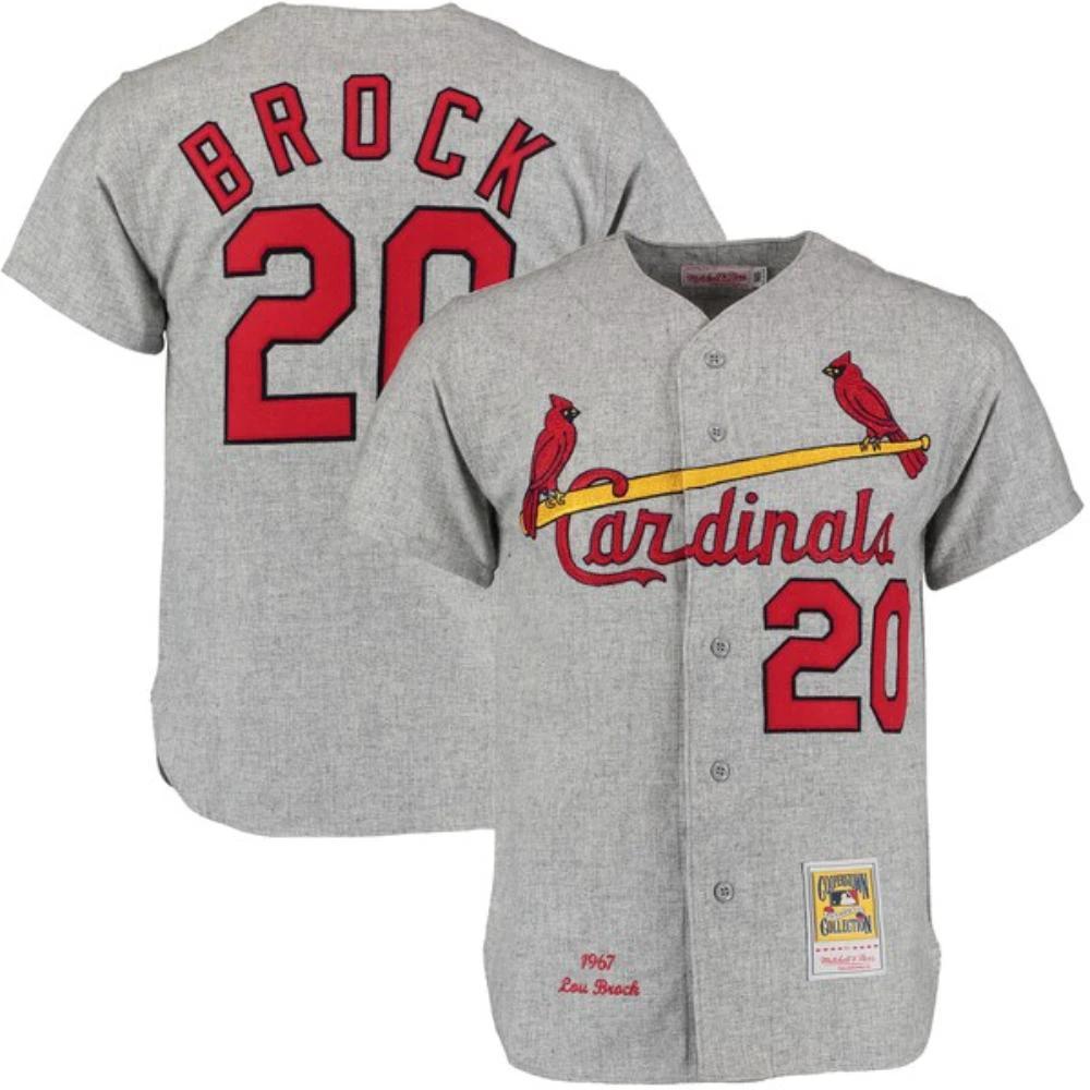 St. Louis Cardinals Lou Brock Gray 1967 Throwback Jersey by My Store