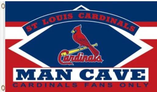 St. Louis Cardinals Man Cave Flag 3X5Ft Banner USA Polyester with Brass Grommets by flagsjustdoit