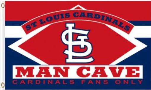 St. Louis Cardinals Man Cave US Flag 3X5Ft Banner USA Polyester with Brass Grommets by flagsjustdoit