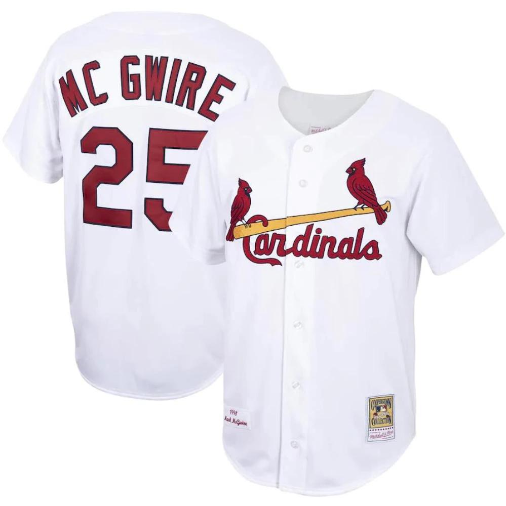 St. Louis Cardinals Mark McGwire White 1998 Throwback Jersey by My Store