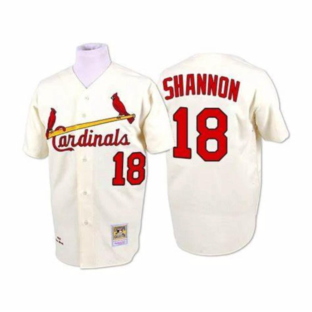 St. Louis Cardinals Mike Shannon Cream 1964 Throwback Jersey by My Store