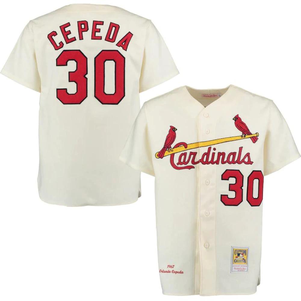 St. Louis Cardinals Orlando Cepeda Cream 1967 Throwback Jersey by My Store
