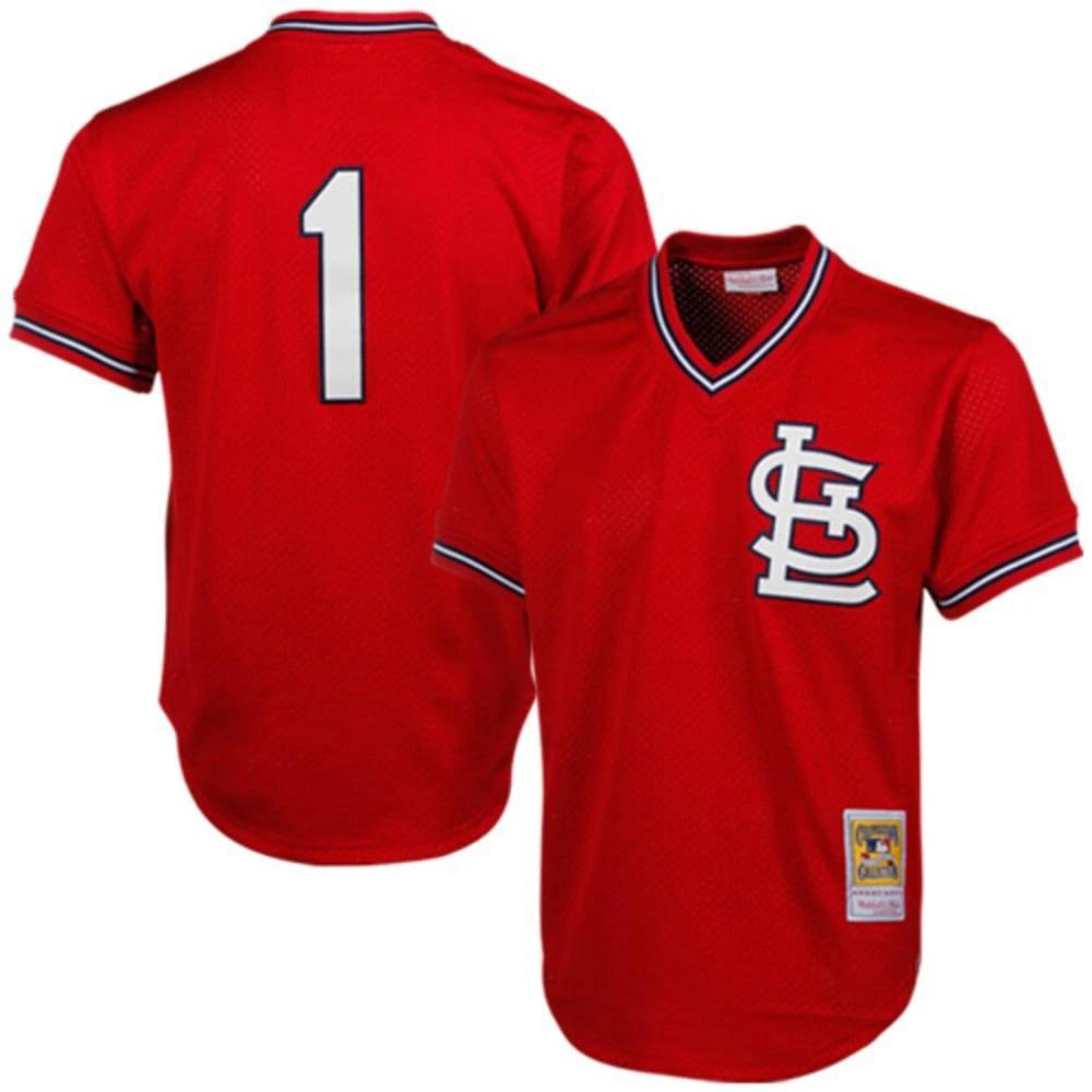 St. Louis Cardinals Ozzie Smith Red 1985 Throwback Mesh Jersey by My Store