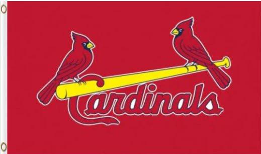 St. Louis Cardinals Red Flag 3X5Ft Banner USA Polyester with Brass Grommets by flagsjustdoit