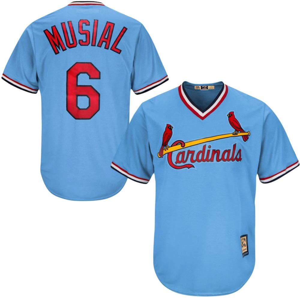 St. Louis Cardinals Stan Musial Blue Throwback Pullover Jersey by My Store