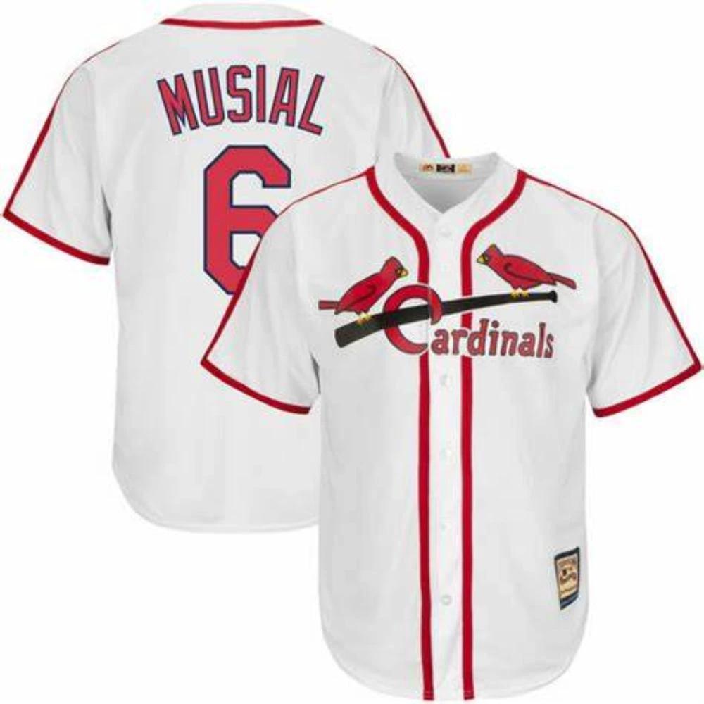 St. Louis Cardinals Stan Musial White Throwback Jersey by My Store