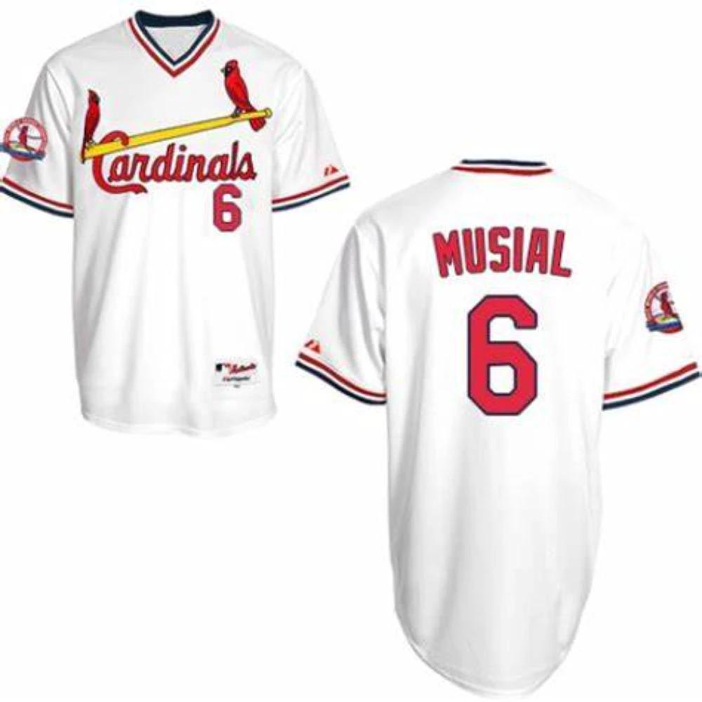 St. Louis Cardinals Stan Musial White Throwback Pullover Jersey by My Store