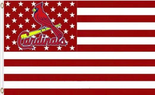 St. Louis Cardinals Star And Stripes Nation American Flag 3X5Ft Banner Polyester with Brass Grommets by flagsjustdoit