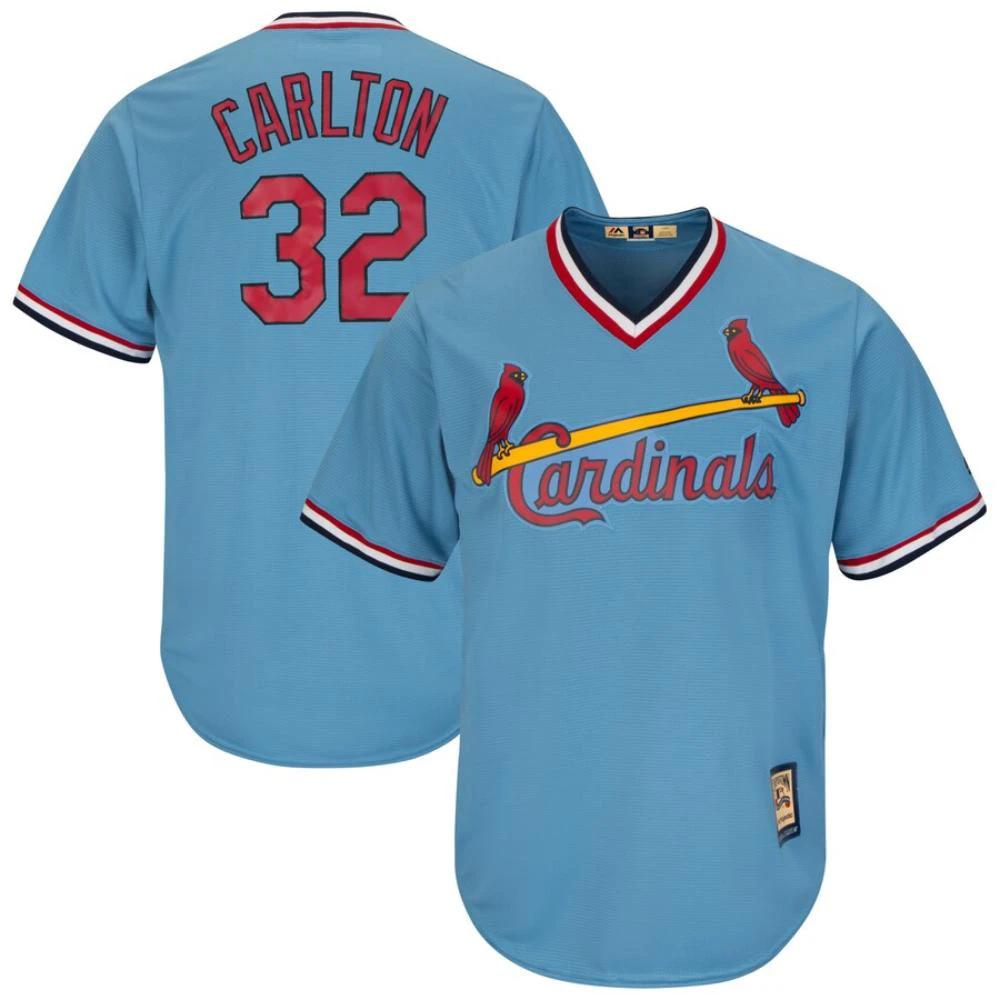 St. Louis Cardinals Steve Carlton Blue Throwback Pullover Jersey by My Store