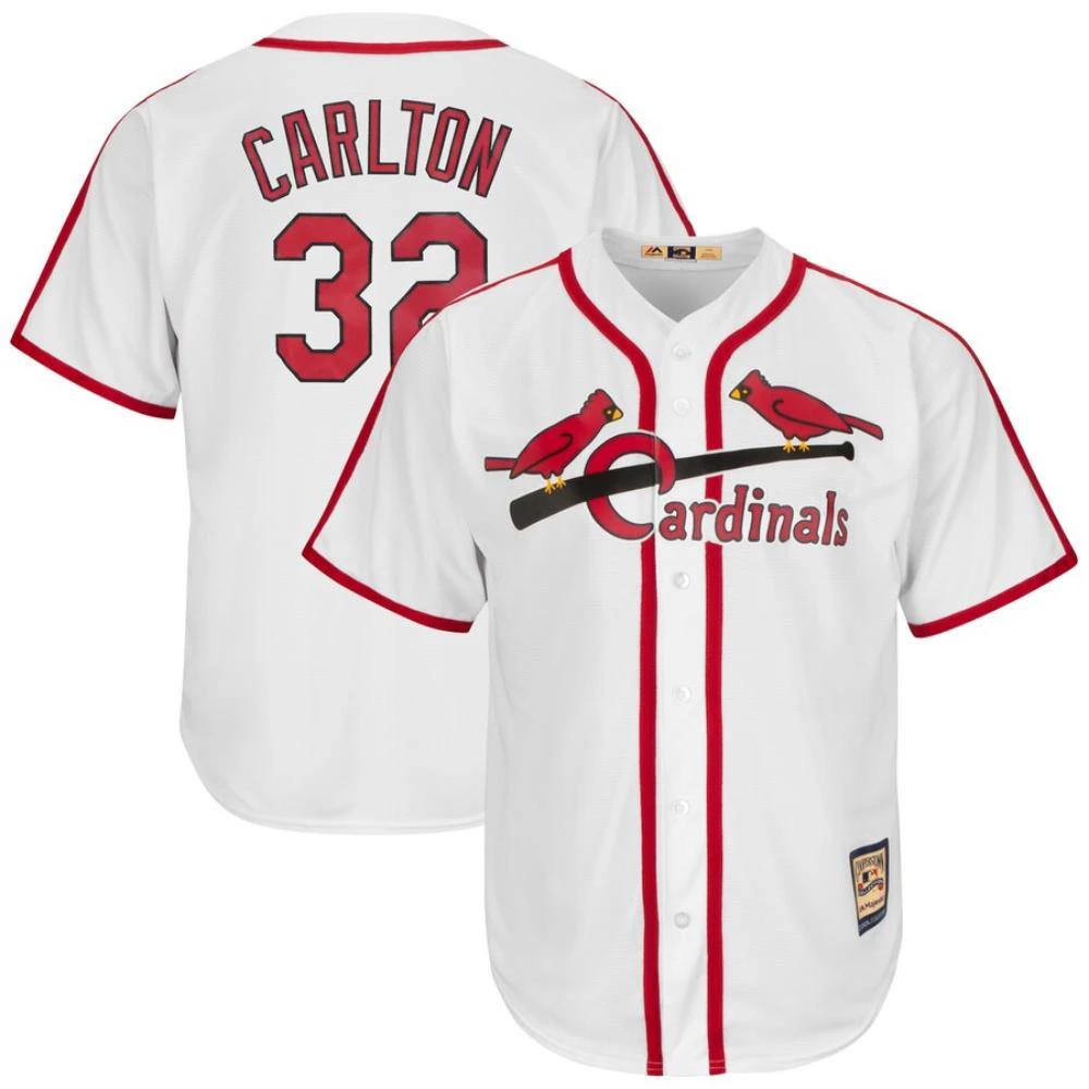 St. Louis Cardinals Steve Carlton White Throwback Jersey by My Store