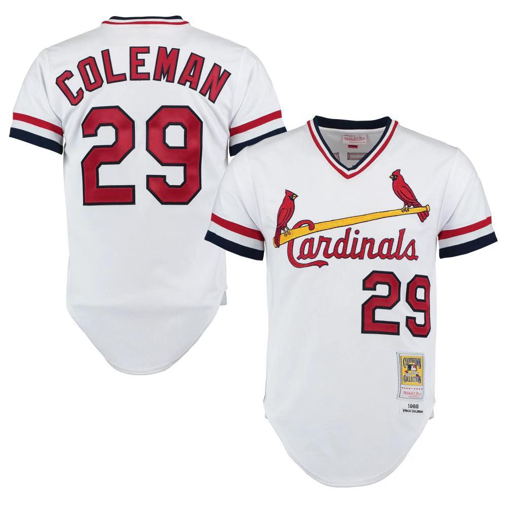 St. Louis Cardinals Vince Coleman White 1985 Throwback Pullover Jersey by My Store