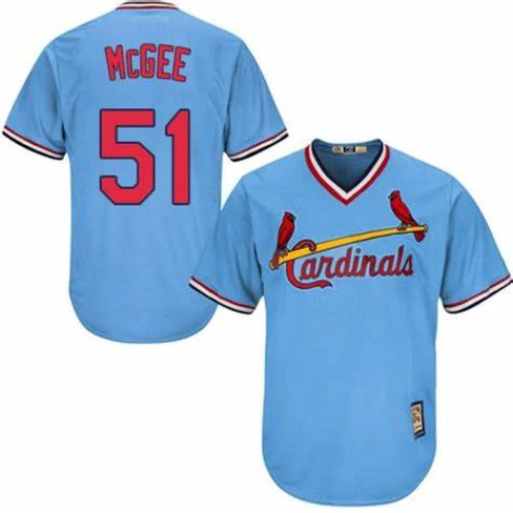 St. Louis Cardinals Willie McGee Blue Throwback Pullover Jersey by My Store
