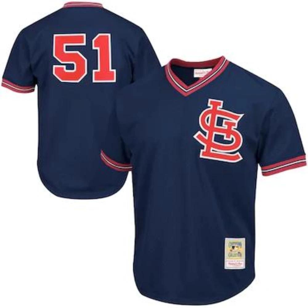 St. Louis Cardinals Willie McGee Navy Throwback Mesh Pullover Jersey by My Store