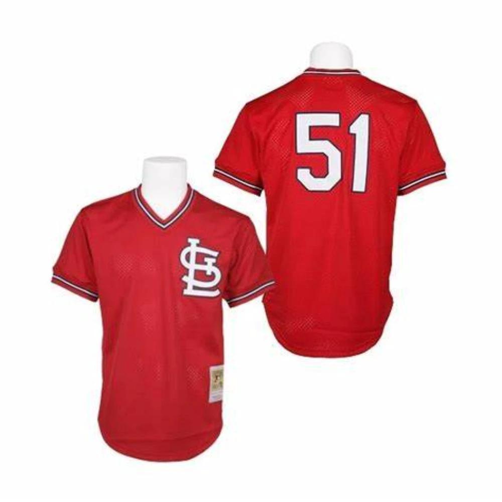 St. Louis Cardinals Willie McGee Red Throwback Mesh Pullover Jersey by My Store