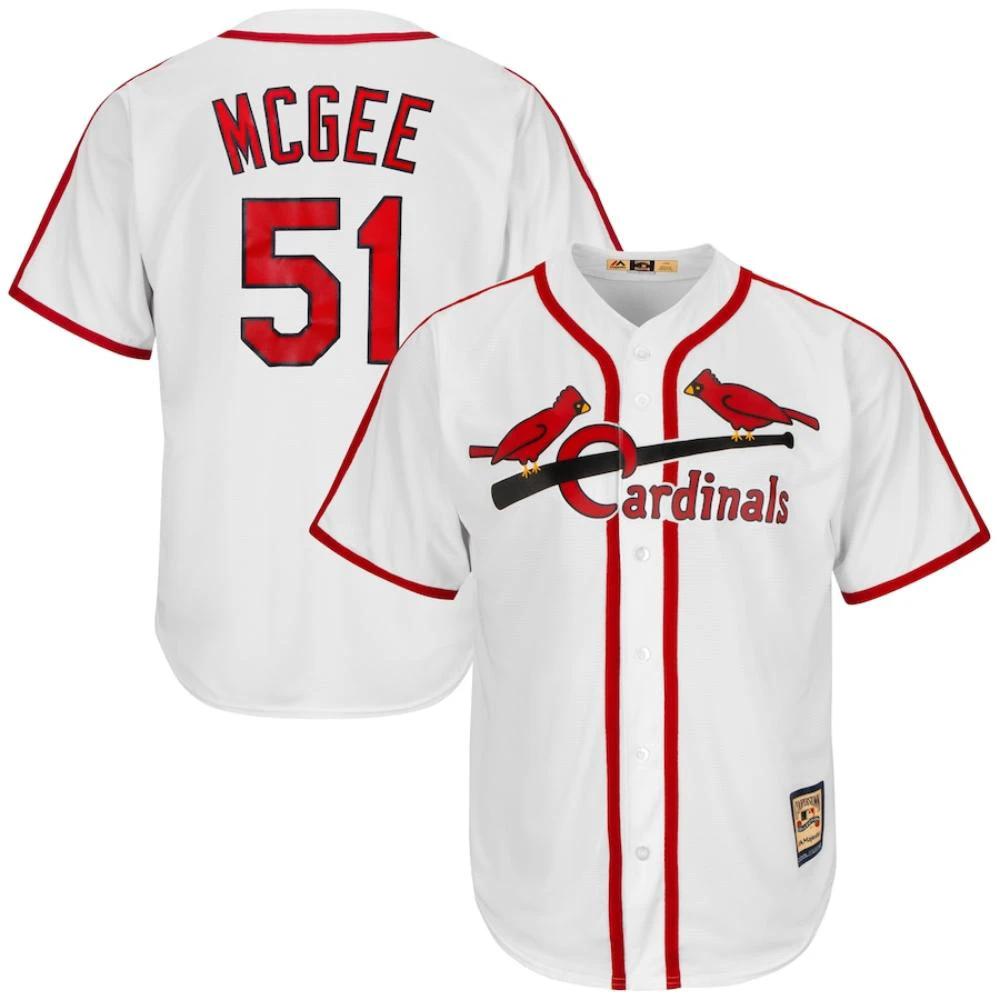 St. Louis Cardinals Willie McGee White Throwback Jersey by My Store