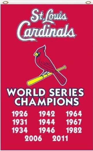 St. Louis Cardinals World Series Champions Flag 3X5Ft Banner USA Polyester with Brass Grommets by flagsjustdoit