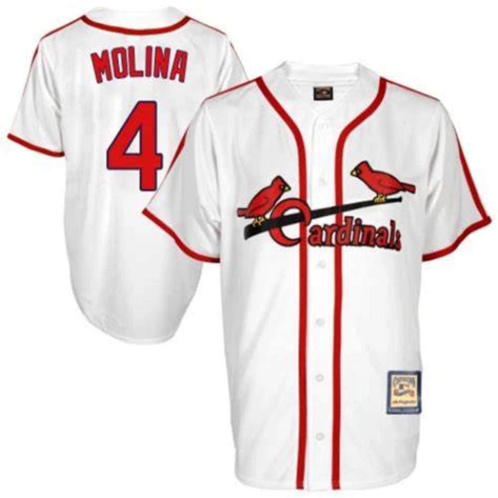 St. Louis Cardinals Yadier Molina White Throwback Jersey by My Store