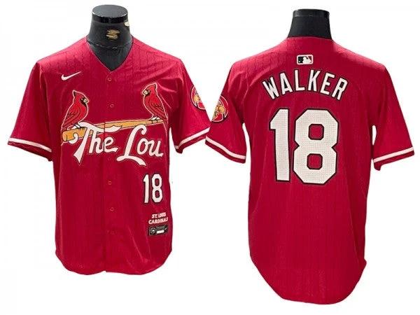 St. Louis Cardinals #18 Jordan Walker Red 2024 City Connect Limited Jersey by My Store