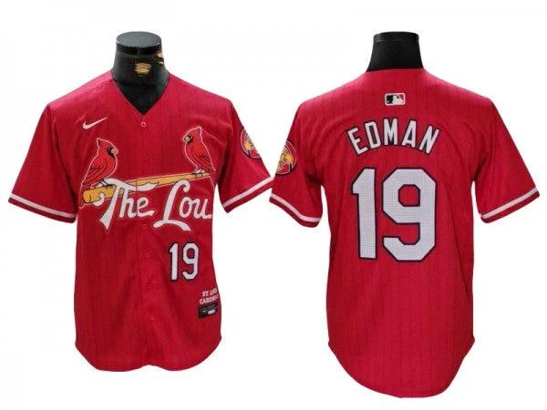 St. Louis Cardinals #19 Tommy Edman Red 2024 City Connect Limited Jersey by My Store