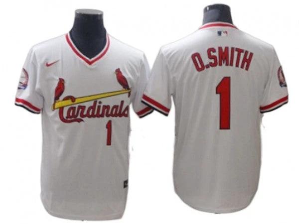 St. Louis Cardinals #1 Ozzie Smith White Cooperstown Collection Jersey by My Store
