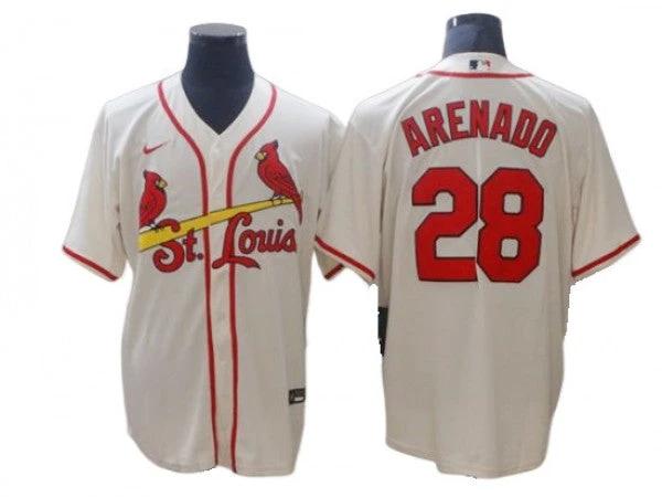 St. Louis Cardinals #28 Nolan Arenado Cream Alternate Cool Base Jersey by My Store