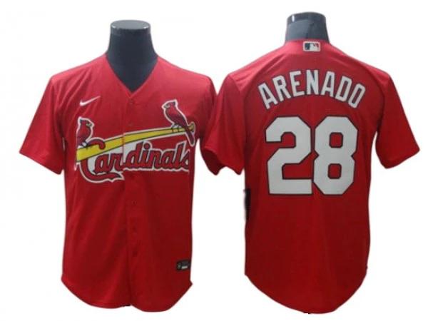 St. Louis Cardinals #28 Nolan Arenado Red Cool Base Jersey by My Store