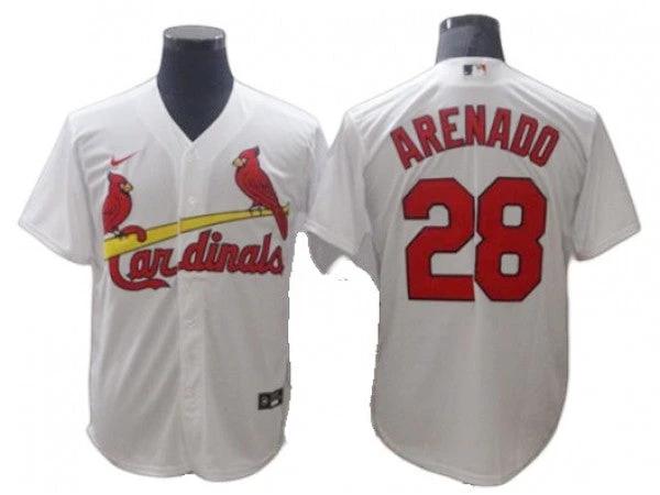 St. Louis Cardinals #28 Nolan Arenado White Home Cool Base Jersey by My Store